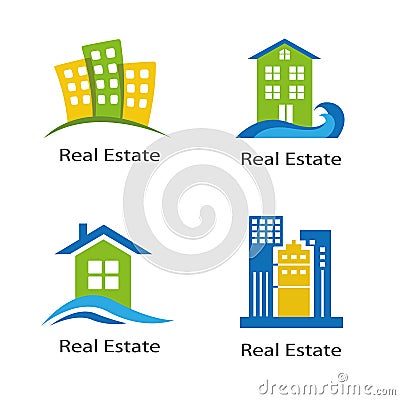 Set of logos of real estate Vector Illustration