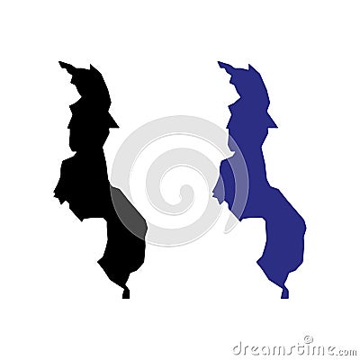 Map Malawi Vector Illustration