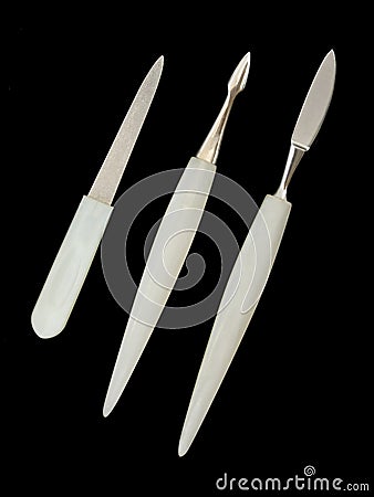 Set of manicure tools Stock Photo