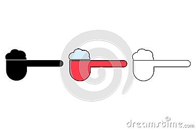 Set of measuring spoon icon, cook design symbol, bakery product vector illustration Vector Illustration