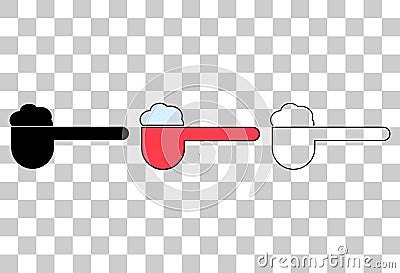 Set of measuring spoon icon, cook design symbol, bakery product vector illustration Vector Illustration