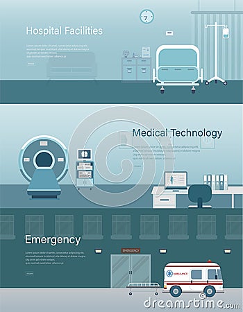 Set of medical banners Vector Illustration