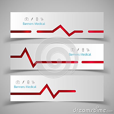 Set of Medical Banners illustration. Vector Illustration