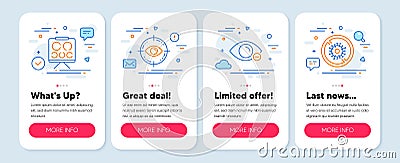 Set of Medical icons, such as Eye target, Myopia, Vision board symbols. Stop coronavirus line icons. Vector Vector Illustration