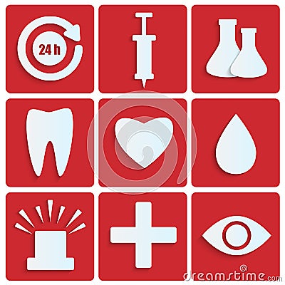 Set of medical icons Vector Illustration