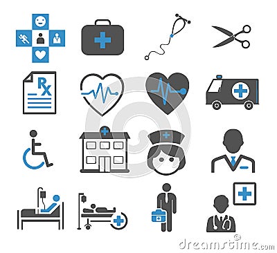 Set medicine icons Vector Illustration