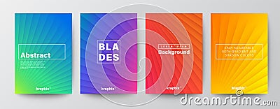 Set of minimal abstract diagonal line on vivid gradient colors background for Brochure, Flyer, Poster, leaflet, Book Cover Vector Illustration