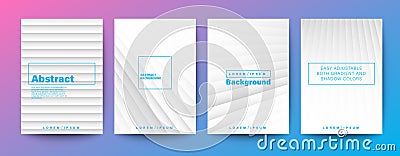 Set of minimal abstract diagonal line on white background for Brochure, Flyer, Poster, leaflet. Vector Illustration