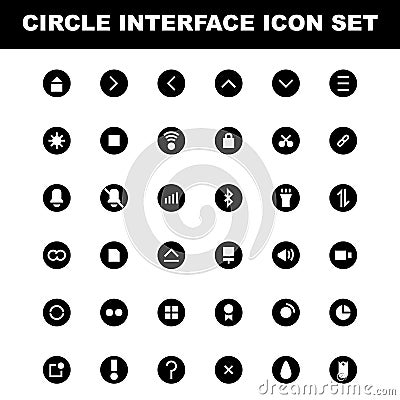 Set of mobile smartphone interface Vector Illustration