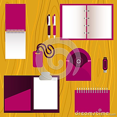 Set of mock-up corporate identity objects Vector Illustration