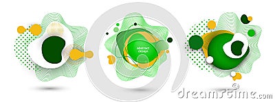 Set moden vector abstraction. Smooth graphic element Vector Illustration