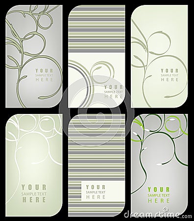 Set of modern beautiful business cards Vector Illustration