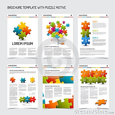 Set of modern brochure flyer design templates Vector Illustration