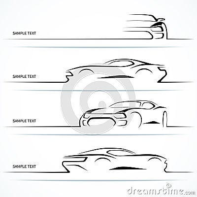 Set Of Modern Car Silhouettes. Stock Vector - Image: 44835075