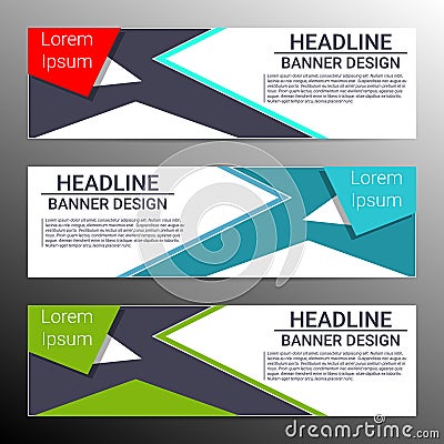 Set of modern infografic banners. Vector Vector Illustration