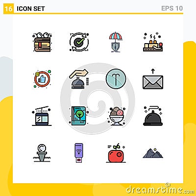 16 Creative Icons Modern Signs and Symbols of wellness, healing, refresh, cupping, digital Vector Illustration