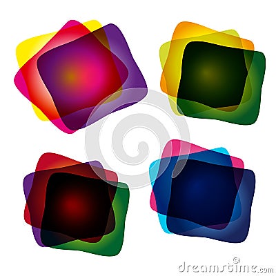 Set of multicolor abstract banners Vector Illustration