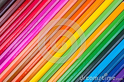 Set of multicolor pencils Stock Photo