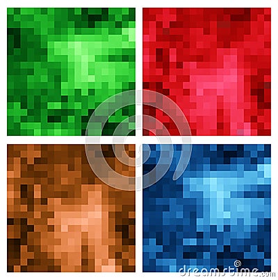 A set of multicolor polygon triangle triangular multi mosaic Vector Illustration