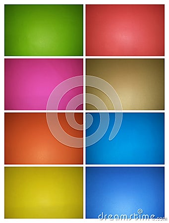 Set of Multicolored abstract background of multi photos of colors paper. Stock Photo