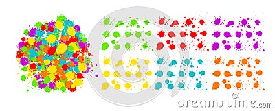 Set of multicolored blot object. Vector illustration Vector Illustration