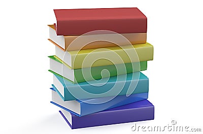 Set of multicolored books Stock Photo