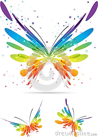 Set of multicolored butterflies Vector Illustration