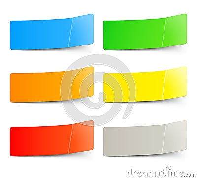 Set of multicolored stickers Vector Illustration