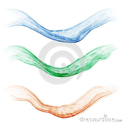 Set of multicolored waves Vector wave colorful Vector Illustration
