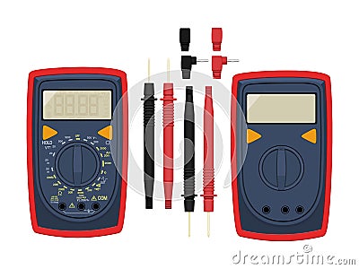 Set of multimeter component.for your composition arrangement Vector Illustration