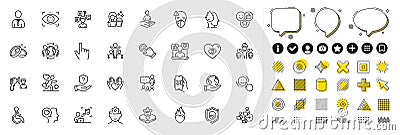 Set of Music, Vip table and Engineering team line icons for web app. Pictogram icon Vector Vector Illustration