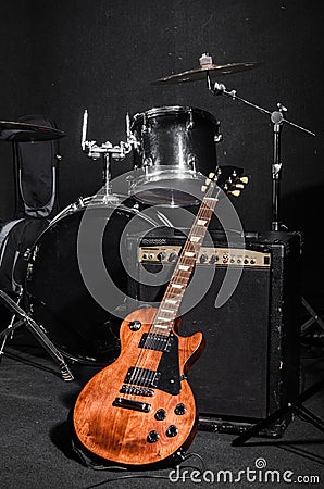 Set of musical instruments Stock Photo