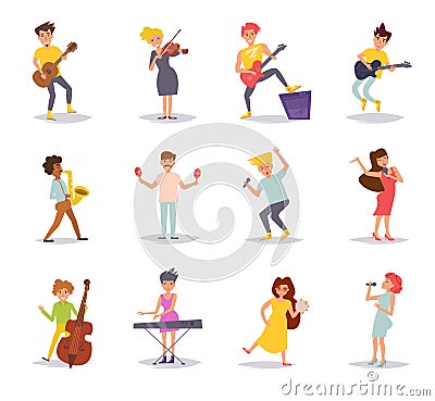 Set with musicians. Vector. Vector Illustration