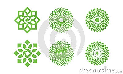Set of Nature leaf logo, environment logo , ecology logo template designs, Lotus Wellness Logo Design Template Element Vector Illustration