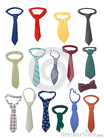 Set of neckties Vector Illustration