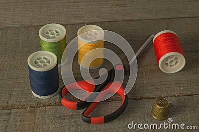 A set for needlework. Stock Photo