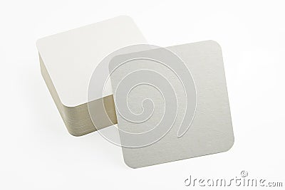 Set of new paper coasters Stock Photo