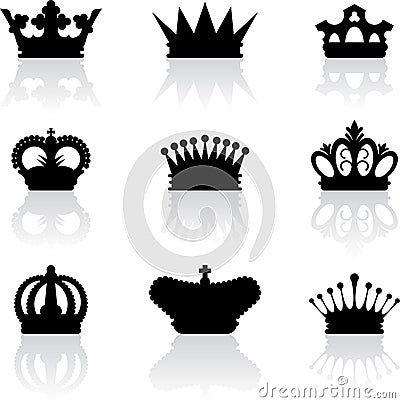 King crown icons Vector Illustration