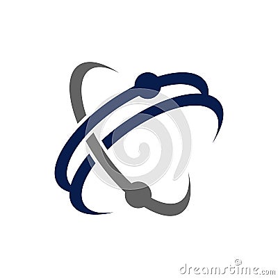 set of orbit planet logo tech design satellite web rings concept Vector illustration Vector Illustration
