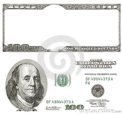 Set of original detail dollars isolated on white background Stock Photo