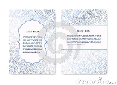 Set of Ornamental Cards Vector Illustration