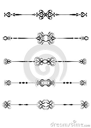 Set of ornamental rules Vector Illustration