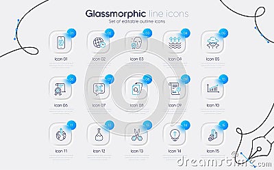 Set of Pandemic vaccine, Time zone and 3d chart line icons for web app. Pictogram icon. Vector Stock Photo