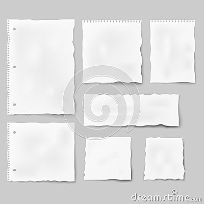 Set of paper different shapes Vector Illustration