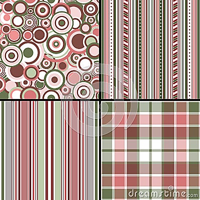 Set pastel seamless patterns Vector Illustration