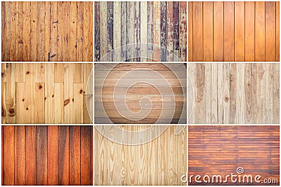 Set of pattern wood texture Stock Photo