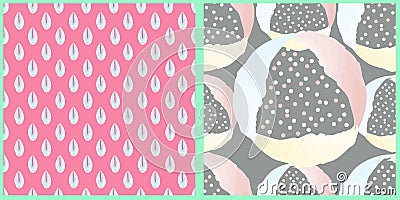 patterns with brush strokes Vector Illustration