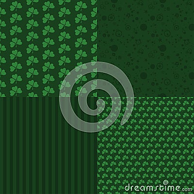 Set of patterns to the St. Patricks Day Vector Illustration