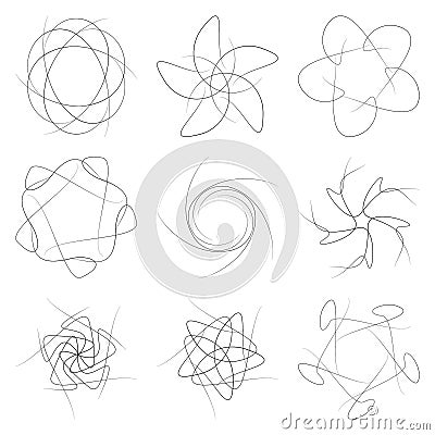A set of patterns on a white background Vector Illustration