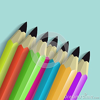 Set of pencils. Vector Vector Illustration